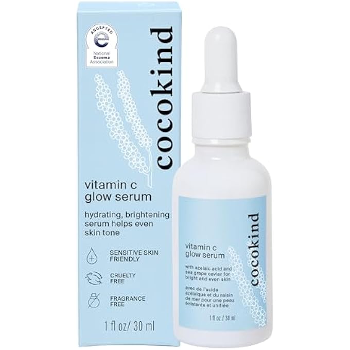 Cocokind VITAMIN C GLOW SERUM WITH AZELAIC ACID AND SEA GRAPE CAVIAR FOR BRIGHT AND EVEN SKIN, 1 FL OZ - Image 1